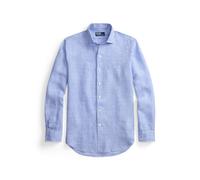 Classic-Fit Leinenhemd mit Karomuster S Blue