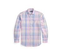 Classic-Fit Leinenhemd mit Karomuster XXL Pink