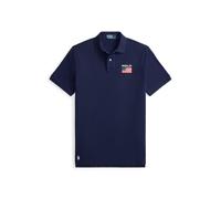 Classic-Fit Mesh-Poloshirt mit Flagge XXL Blue