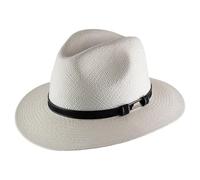 Classic Italy - Fedora Hut ausladende Krempe Panama Brisa Belt - Size 60 cm - Blanc