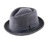 Classic Italy - Pork Pie Hüte Classic Diamond Porkpie - Size 63 cm - gris-Chine