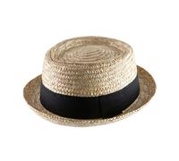 Classic Italy - Pork Pie Hüte Classic Porkpie Straw - Size 58 cm - Paille-Naturel