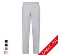 CLASSIC OPEN HEM JOG PANTS | Unisex Jogginghose mit elastischem Bund, Kordelzug und offenen Beinabschlüssen, Baumwollmix, bequem & casual dunkelgrau meliert M