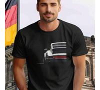 Classic Porsche 911 Rückansicht Illustration Herren T Shirt Vintage Auto Design Geschenk Motorsport Bequemes Freizeitshirt Stilvoll Retro Mode Für Aut