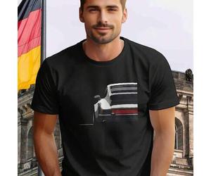 Classic Porsche 911 Rückansicht Illustration Herren T Shirt Vintage Auto Design Geschenk Motorsport Bequemes Freizeitshirt Stilvoll Retro Mode Für Aut