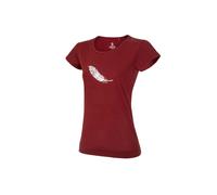 Bedruckte T-Shirt Damen Ocun Classic T Organic Feather - wine syrah
