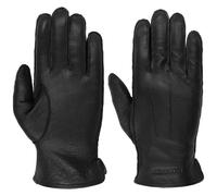 Stetson Classic Uni Goat Lederhandschuhe Herren 100% Nappaleder Fleecefutter Ziernähte Herbst Winter schwarz 8 HS
