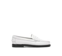 Classic White Leather Loafers - Gr. 6_5 - in Weiß