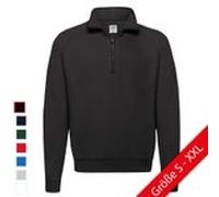 CLASSIC ZIP NECK SWEAT | Sweatshirt für Herren und Unisex – Weicher Baumwollmix, mittleres Gewicht, Reißverschluss deep navy L