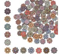 Classicseali 200 Stück Bunte Knöpfe Kinder, Knöpfe Holz 20mm, Holzknöpfe Kinder für DIY Dekorationen,Puppen,Hüte,Gewebte Taschen,Handschuhe,Socken,Geschenke