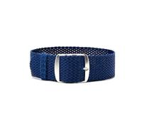 ClassicWatchStraps Perlon Uhrenarmband | Marine-Blau - 12 mm - Schließe: Silber Gebürstet | Nylon | Ersatz-Armband