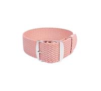 ClassicWatchStraps Perlon Uhrenarmband | Rosa - 12 mm - Schließe: Silber Gebürstet | Nylon | Ersatz-Armband