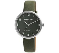 Classique Herrenuhr Schwarz Analog Metall Kunst-Leder Armband Quarz Armbanduhr