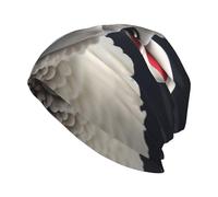 CLDBMD Lustige, freche Schafzunge, niedlicher Tierdruck, für Erwachsene, modisch, gestrickt, weich, bequem und atmungsaktiv, Schwarz