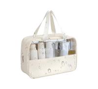 Clear Cosmetic Bag, Transparent Toiletry Pouch, 11.61x4.53x8.66 Inches Waterproof Zipper, Travel Storage Tote for Women Girls Daily Skincare Beauty Tools Towels, PVC, Clear