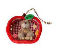 Clear Keychain Pouch, 3D Cartoon Display Storage Case, Protective Transparent Cover for Dolls, Mini Figures and Accessories, Portable Outdoor Travel Keychain for Men Women Kids Backpack Purse or Bag