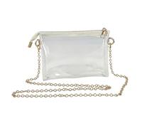 Clear Stadium Bag, Transparent Chain CCrossbody for Concerts & Events | Waterproof Jelly Design with Adjustable Strap, Ideal for Festivals, Beach, Travel & Quick Security Check