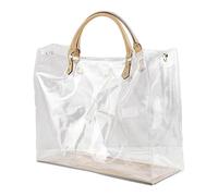 Clear Stadium Tote Bag - PVC wasserdichte Große Klare Einkaufstasche, Stadion Zugelassene Transparente Schulterhandbeutel, Durch Mittagstaschen Für Frauen, Klare Geldbörse Für Die Arbeit,