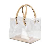 Clear Tote Bag - PVC Transparenter Kosmetischer Make -up -Beutel, Wasserdichtes Reisebucher | Reißverschluss Mit Großer Kapazität, Leichte Hülle Für Strandpool -Handtasche Stadion Fitnessstudio