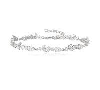 Clearine Hochzeit Marquise Cubic Zirkonia Braut Armbänder für Bräute Brautjungfern Damen, Silber Tennis-Armband für Prom Partei Schmuck