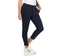 CLEO STYLE Damen Jogginghose im Vintage Look Sweatpants für Freizeit Sport und Fitness 88 (Dunkelblau)
