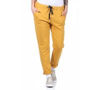 CLEO STYLE Damen Jogginhose im Boyfriend-Style Sweatpants für Freizeit Sport und Fitness 20 (DE/NL/SE/PL, Numerisch, 36, 40, Regular, Regular, Senf)