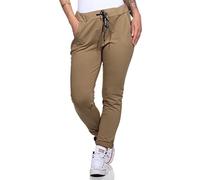 CLEO STYLE Damen Jogginhose im Boyfriend-Style Sweatpants für Freizeit Sport und Fitness 20 (DE/NL/SE/PL, Numerisch, 36, 40, Regular, Regular, Braun)