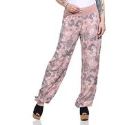 CLEO STYLE Damen Sommerhosen Farben Pumphose Haremshose Aladinhose Pluderhose 2404 (36/40, Rosa)