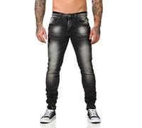 CLEO STYLE Herren Jeans Hose Skinny Jeans Denim Stretch Freizeithose Herrenjeans 215 (28, Schwarz)