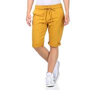 CLEO STYLE Kurze Damen Bermuda, leichte luftige Hose für den Sommer, kurzer Jogger für Freizeit und Strand 1212 (Senf, 36-40, one_Size)