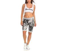 CLEO STYLE Kurze Damen Sweat Bermuda, leichte Shorts für den Sommer, kurzer Jogger für Freizeit und Strand 30 (42-46, Modell 6)