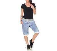 CLEOSTYLE Kurze Damen Sweat Bermuda, leichte Shorts für den Sommer, kurzer Jogger für Freizeit und Strand 30 (36-40, Modell 3)