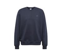 Sweatshirt CLEPTOMANICX "Ligull Boxy", Herren, Gr. S, blau (anthrazit), 100% Baumwolle, bestickt, normal, Rundhals, Sweatshirts Sweatshirt, mit kleiner Möwenstickerei (65117837-S) anthrazit