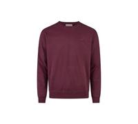 Sweatshirt CLEPTOMANICX "Ligull", Herren, Gr. S, rot (weinrot), 100% Baumwolle, meliert, normal, Rundhals, Sweatshirts Sweatshirt, mit kleiner Möwen-Stickerei (82387215-S) weinrot