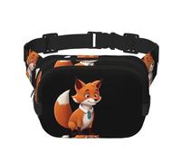 Clever Fox bedruckte multifunktionale Hüfttasche, Unisex, trendige Kuriertasche, Reise-Sport-Aufbewahrungstasche