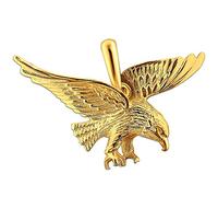 CLEVER SCHMUCK Anhänger Adler Gold 36 x 24 mm fliegend glänzend 333 GOLD 8 KARAT für Damen & Herren im Luxus Etui
