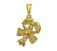 CLEVER SCHMUCK Goldener Damen Herren Anhänger Sternzeichen Krebs 15 mm beidseitig plastische Form glänzend 333 GOLD 8 KARAT