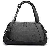 CLFLO Turnbeutel für Damen und Herren, mit Schuhfach und Nasstasche, Sporttasche, Wochenendtasche für kurze Distanzen, Geschäftsreisen, Schwarz