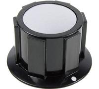 Cliff FC1616 FC1616 Drehknopf Schwarz, Silber (Ø x H) 25.4 mm x 15.1 mm 1 St.