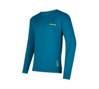 Climbing on the Moon Sweatshirt M, Pullover, Herren - La Sportiva B40Y08-Turchese/Giallo M