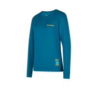 La Sportiva Climbing on the Moon Sweatshirt Women Carbon/Giallo (XS)