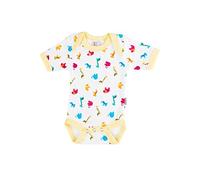 Clinotest Babybody, 1/4 Arm, Schritt mit Druckknöpfen, 100% Baumwolle (44, bunt/gelb)