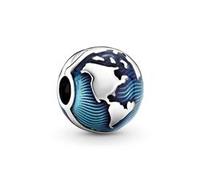 Pandora Silber 799429C01 Blauer Globus Clip Charm