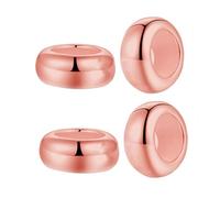 Clip-Stopper-Charms, 925er-Sterlingsilber, Rondelle, Abstandshalter für Pandora-Charm-Armbänder, Eine Größe, Sterling-Silber, Zirkon