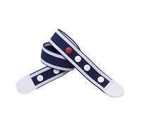 Clipho Woman Gürtel elastisch Damengürtel ohne Schnalle (36-40, Maritim marine/weiß)