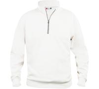 Clique Sweatshirt New Wave Basic Halb-Zip Herren Weiß Größe M