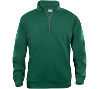 CLIQUE Sweatshirt Basic mit halbem Reißverschluss – Polyester, weich, waschbeständig, Flaschengrün L