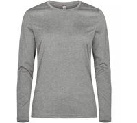CLIQUE Basic Active langarm Sportshirt Damen 95 - grau meliert S