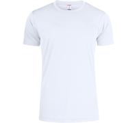Clique T-Shirt Basic Active-T Rundhals Herren Mikrofaser Slim-Fit mit Schweißband Weiß X-Small