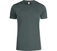 CLIQUE - T-Shirt für Herren, Basic Active-T, Mikrofaser, Schweißband, Seitennähte, Slim-Fit, Grau, Small